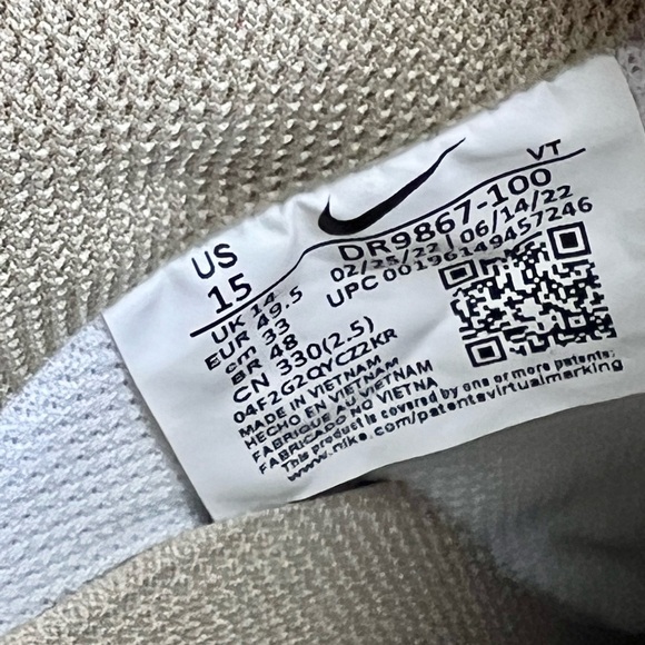 Nike Air Force 1 ‘07 Low White Khaki Men’s Sneakers Size 15 - Picture 10 of 10